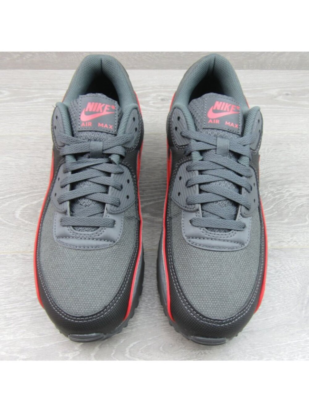 Nike Air Max 90 Premium Men's Size 10.5 Iron Grey Red Shoes NEW - Picture 6 of 16
